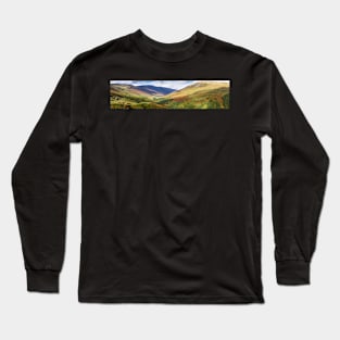 Panorama of Glen Roy in the Highlands of Scotland Long Sleeve T-Shirt